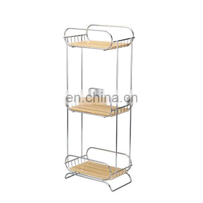 ODM Multifunctional 3-Tier Free Standing Bathroom Bamboo Shelf Organizer