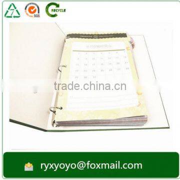 wholesale loose-leaf paper printed 3 ring binder for catalog