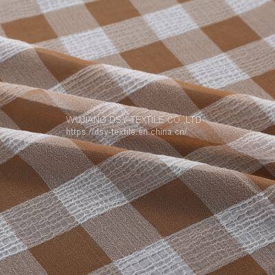 Big Checked Chiffon Polyester Chiffon Ripstop Fabric photo-5