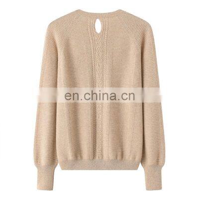 Latest Custom Knitted 100% Cashmere Sweater Casual Crew Neck O-Neck Pullover With Solid Pattern Winter Season Essentials photo-2