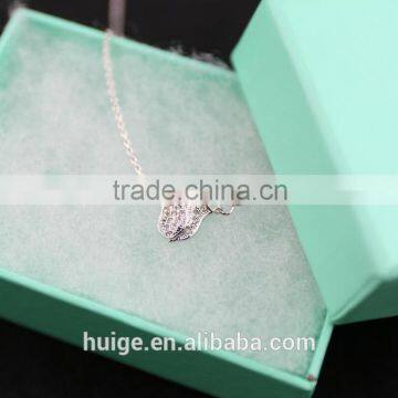 2015 New Fashion Rhodium Plated Necklace With a Rose Shape Pendant photo-5