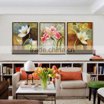 Handmade Home Decor Artwork White Daisy Oil Painting on Canvas photo-3