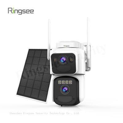 Ringsee AI Function Dual Lens CCTV PTZ Camera 6MP 4G CCTV Solar Camera Indoor and Outdoor Low-power Network Camera With AOV photo-3