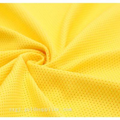 Soft 100% Polyester Stretch Knit Bird Eye Square Mesh Fabric for Outdoor Clothing