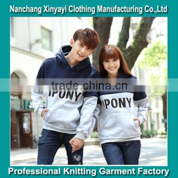 2015 hot sale couple lover sweatshirt / custom printed couple lover sweatshirt/hoodie wholesale