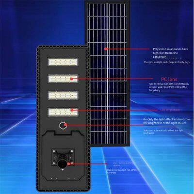 solar street light heads, waterproof, integrated, high-power, motion-sensing, suitable for new rural areas, for home entrance lighting outdoors