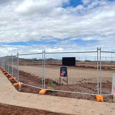 Portable Removable Metal Hoarding 2.1*2.4m Galvanized Australia Low Carbon Steel Wire Temporary Fence for Construction Site photo-5