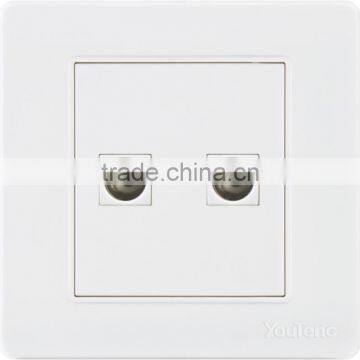 Double electric wall TV socket