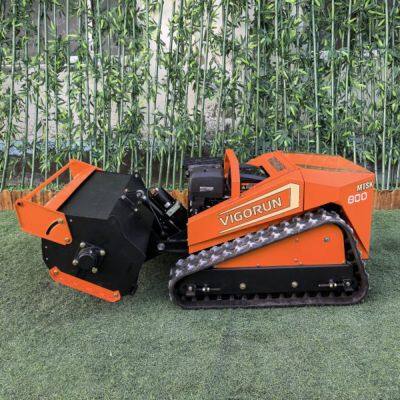 Vigorun Industrial Cortacésped Triturador Controlado por Radio de 4 Tiempos y 420 cc de Gasolina con Altura de Corte de 800 mm para Campos de Golf