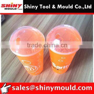 2 Cavities Plastic Thin Wall Milk Tea Cup Lid Mould photo-4