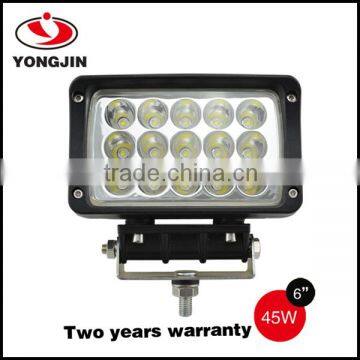 High quality square flood beam led work light for truck 45w LED work light