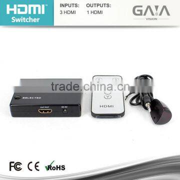 HDMI Switcher 3X1 HDMI Switcher 3 in 1 out Support Box for HDTV full HD1080p with Remote Control