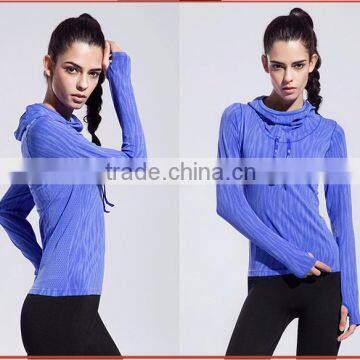 Wholesale Women Gym Sports Ink Long Sleeve Hoodie Hooded Sweatshirt photo-2