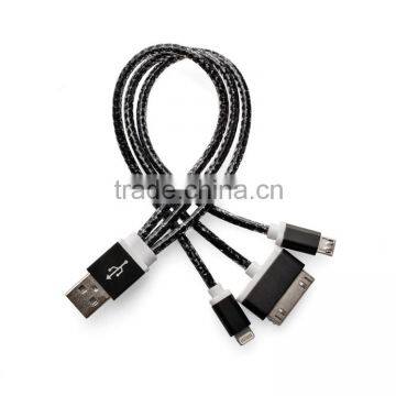 2016 china factory wholesale 1 in 3 usb cable multifunctional hot selling promotion usb cable