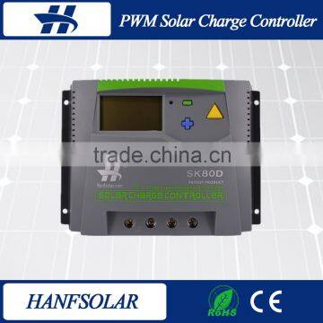 remote monitoring terminal 80A 12V 24V 48V Auto solar charge controller