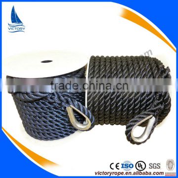 anchor line anchor rope 3 strand twisted polyester rope for marine supplies                        
                                                                                Supplier's Choice