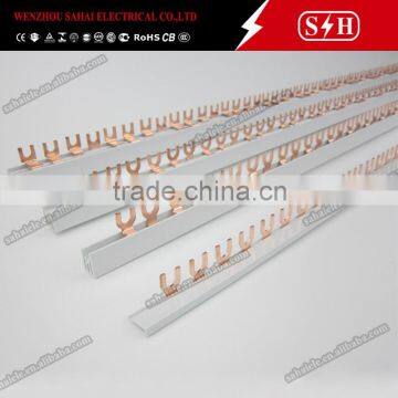 U type earth busbar for 2p mcb (busbar mcb,copper busbar)