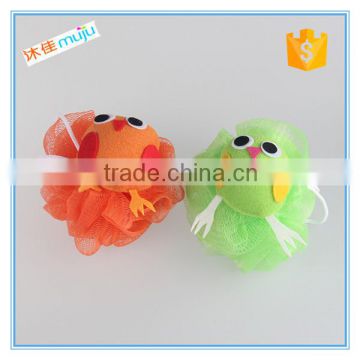 new design exfoliate lady puff lily shower pouf Massage back strap pouf bath with super soft rich bubble