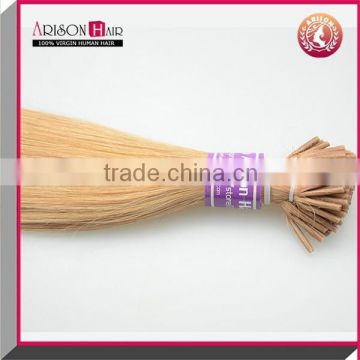 Arisonhair keratin tipped i tip hair extension brazilian virgin human blonde pre-bonded hair extension