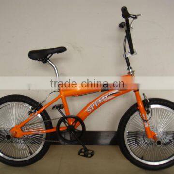 HH-BX2003B orange freestyle bicycle with 140 spokes strong quality