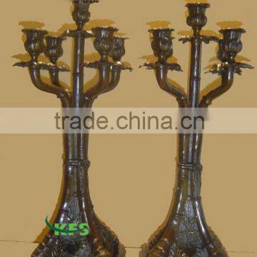 Bronze candlesticks art decor