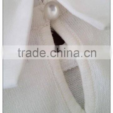 Fashion Polo Neck Knitting Wear Short-sleeve Sweater Pullover photo-5