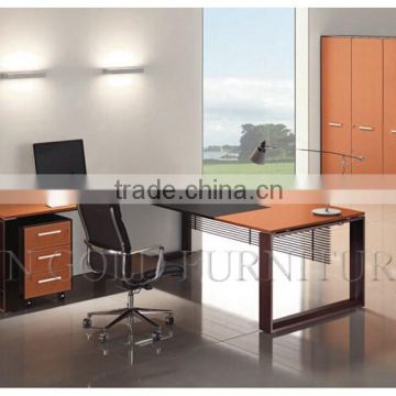 Stainless Steel Foot Wooden Top Executive Desk (SZ-OD212)