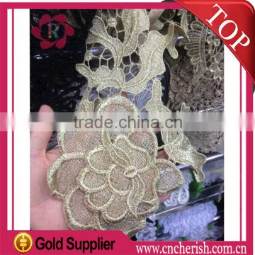 2016 Hot sale beauty lace fabric lace trim flower lace for Dubai clothing