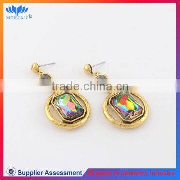 Fashion colorful rhinestone big drop earrings for women