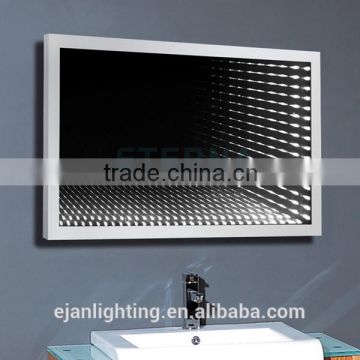 Modern Design Rectangle Shape Illuminated CE IP44 3D Bathroom Fancy LED Infinity Mirror