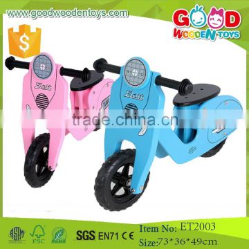 2015 New products fashion lovely design 2 wheels wooden push scooter for sale