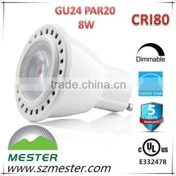 UL CUL Energy Star approval 550lm 8w PAR20 LED GU24