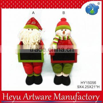 Christmas gifts &standing christmas decoration snowman ,Santa claus doll decoration