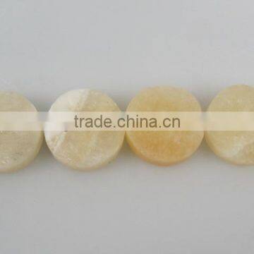 wholesale 20mm Soft Yellow Jade loose gemstone