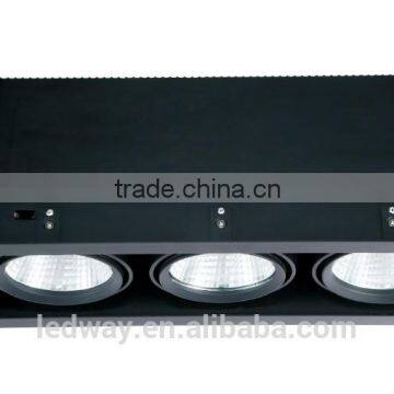 3*60W LEDWAY LED Indoor Three-head Slim Trim Grille Spot Lamp Without Decoration Plat IP20