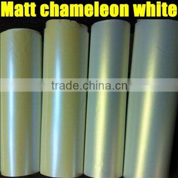 TXD Newest matte chameleon white film with super quality 1.52*20m white to blue,white to gold