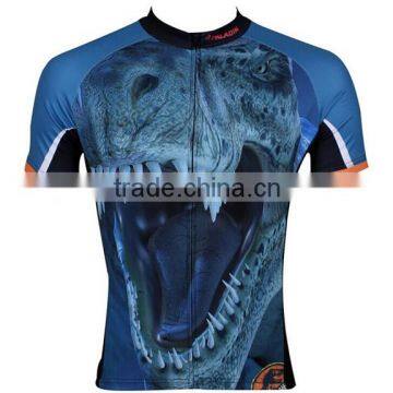 Professional china custom quick dry sublimation printing short sleeve wholesale cycling jersey