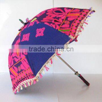 Colorful Cotton Fabric Handcrafted sun Umbrellas,summer umbrella,indian parasols