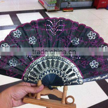 plastic print black fan for advertising