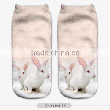 Fashion Cute Puppy Wear High Quality 3d Digital Full Print Colorful Ankle Socks Sports Unisex Custom Hot Sale Stretch Spandex photo-3