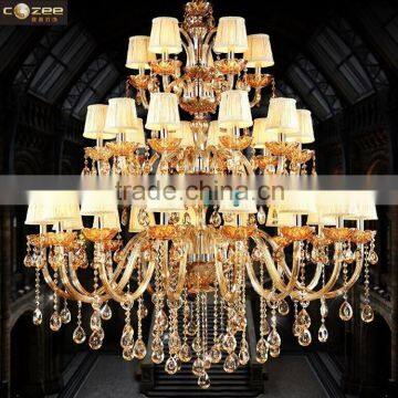 Large Big Modern Luxury Hotel Lobby Chandeliers Crystal Glass Chandelier Centerpieces for Wedding Decoration CZ3019/30A