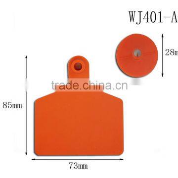 WJ401-A Orange livestock ear tag for Cow