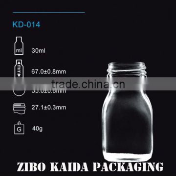 30ml round glass bottle