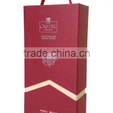 Paper wine storage box with handle