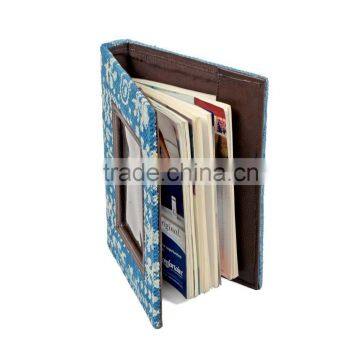 Natural Fibres Open Book Style Photo Frame