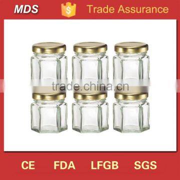 Best price marmelade 30ml glass hexagonal jar round