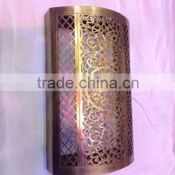 Moroccan brass wall lights