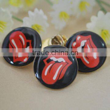 custom made logo epoxy collar pin badge