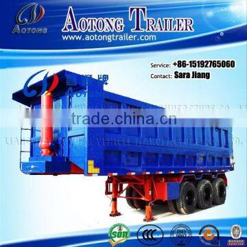 AOTONG 30 ton-100ton dump truck semi trailer with rear end loader