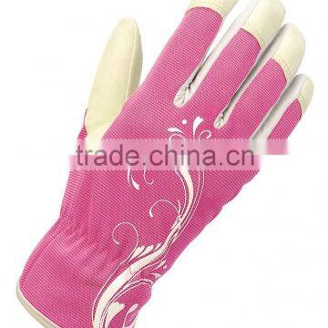 Hot Garden Glove, Flower-pattern Women Work Glove, Safety Equipment, Imitation Leather Glove photo-3